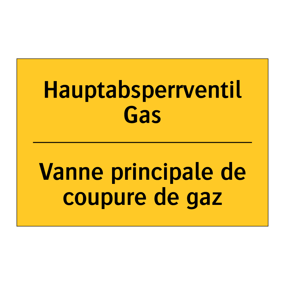 Hauptabsperrventil Gas - Vanne principale de coupure de /.../