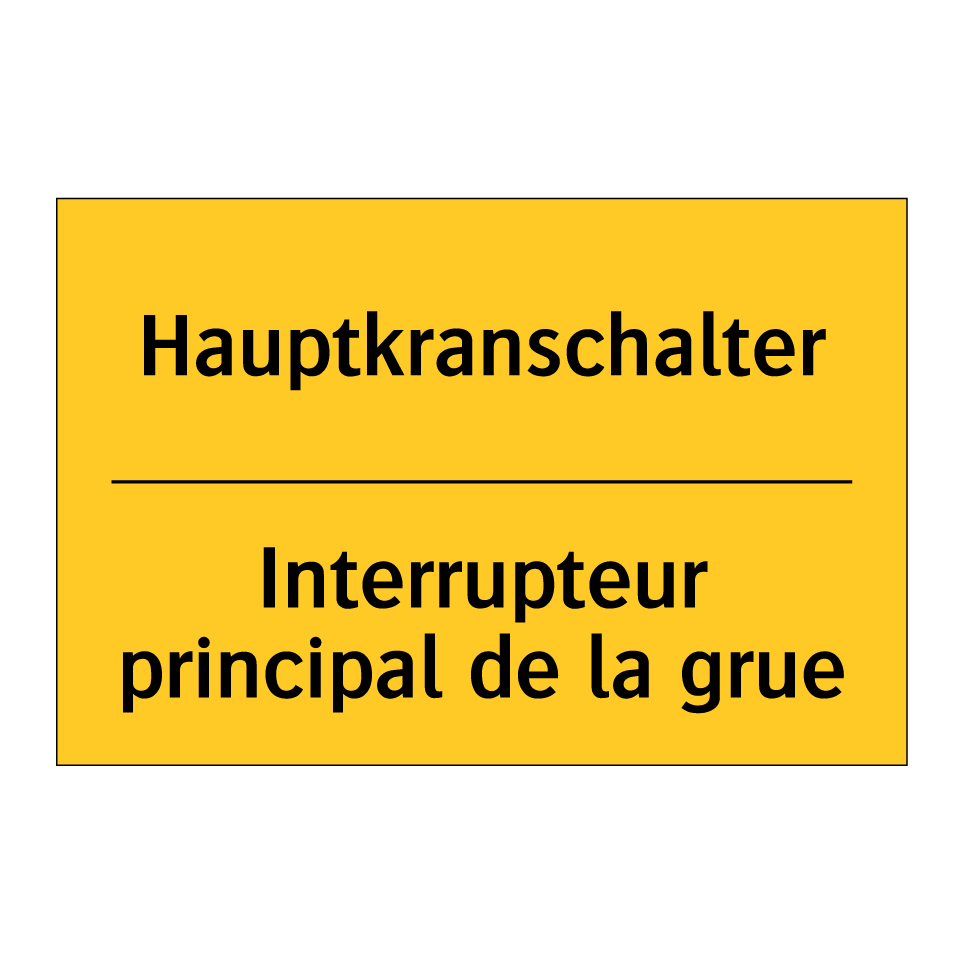 Hauptkranschalter - Interrupteur principal de la grue /.../