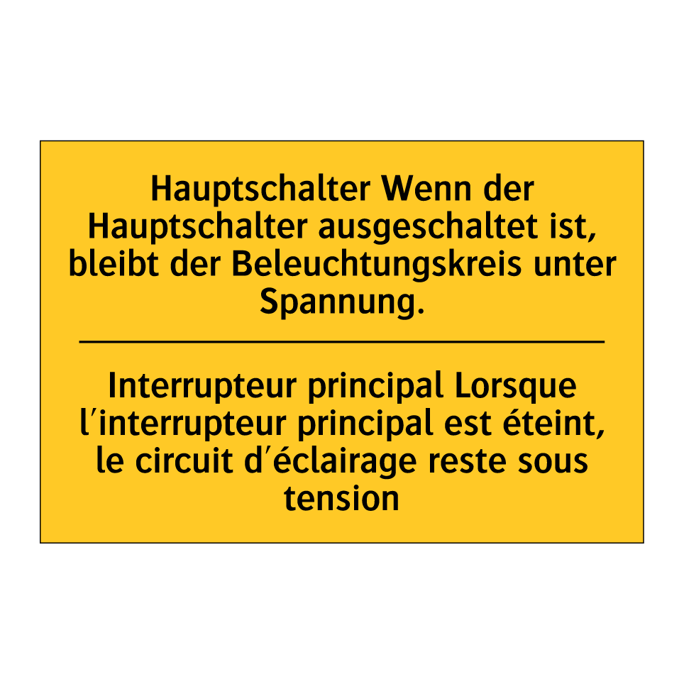Hauptschalter Wenn der Hauptschalter /.../ - Interrupteur principal Lorsque /.../