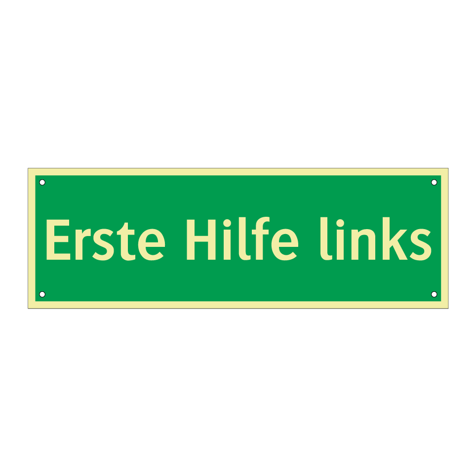 Erste Hilfe links