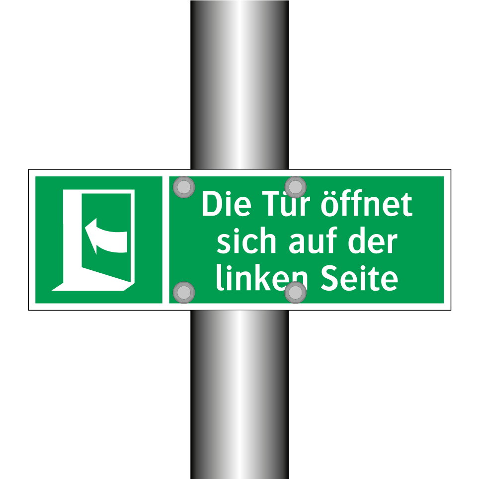 Die Tür öffnet sich auf der linken Seite