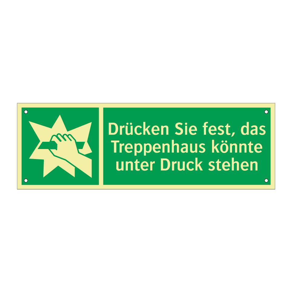 Drücken Sie fest, das Treppenhaus könnte unter Druck stehen