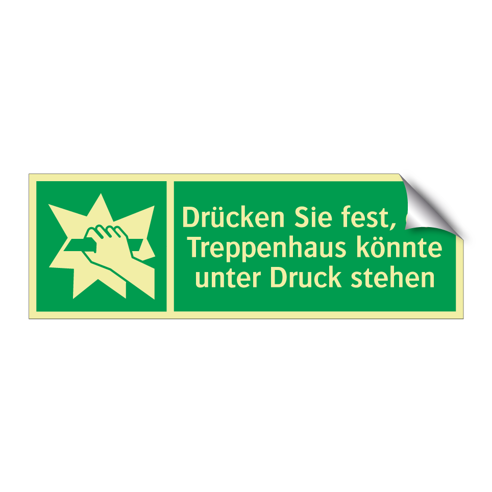 Drücken Sie fest, das Treppenhaus könnte unter Druck stehen