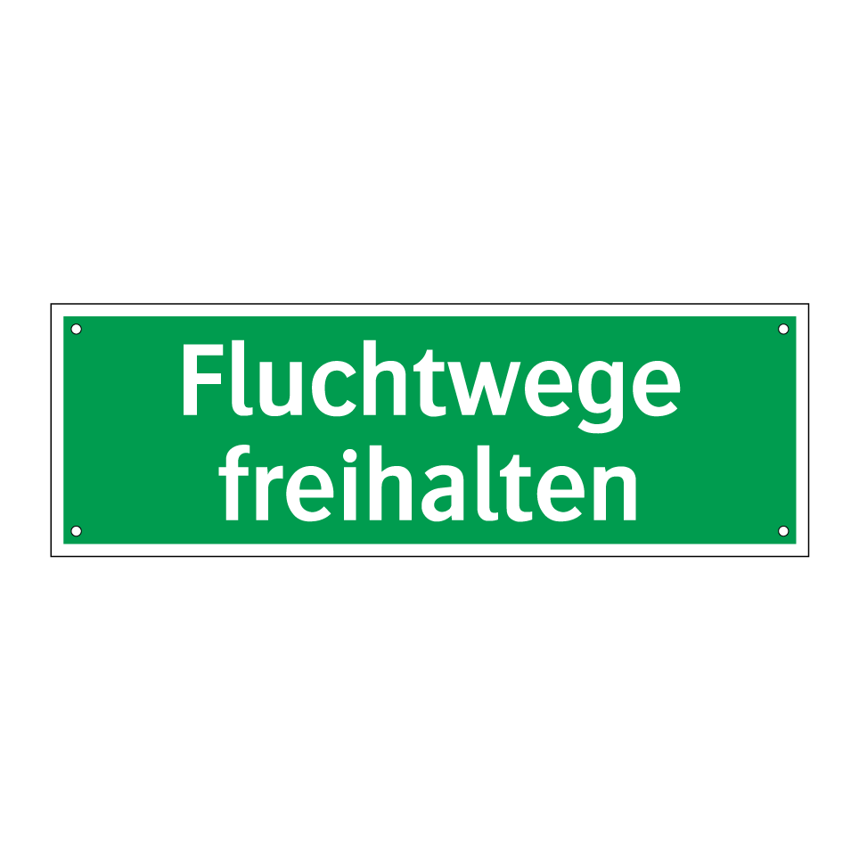Fluchtwege freihalten