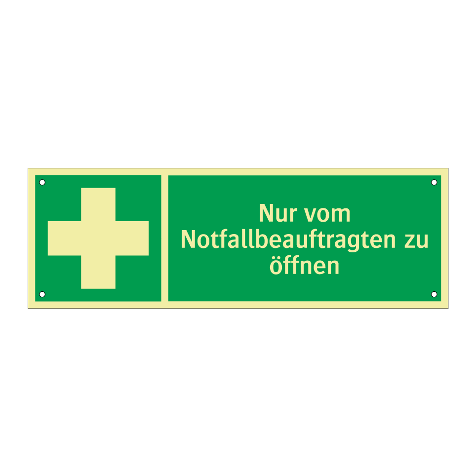 Nur vom Notfallbeauftragten zu öffnen