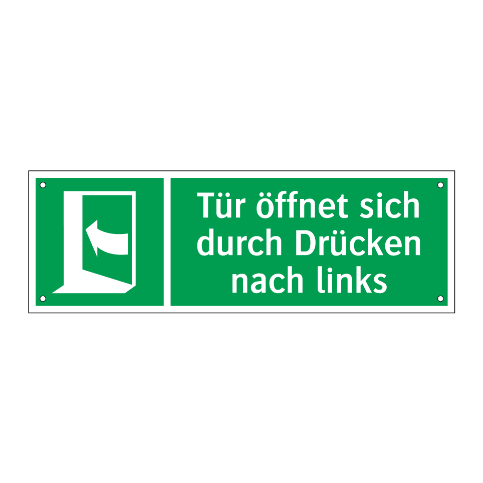 Tür öffnet sich durch Drücken nach links