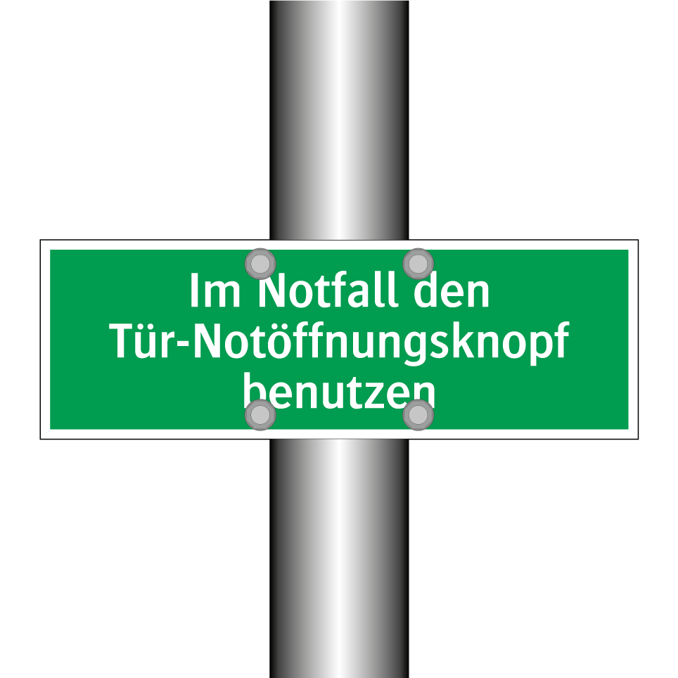 Im Notfall den Tür-Notöffnungsknopf benutzen
