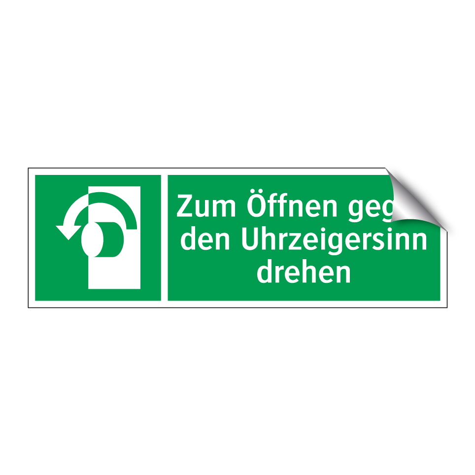 Zum Öffnen gegen den Uhrzeigersinn drehen