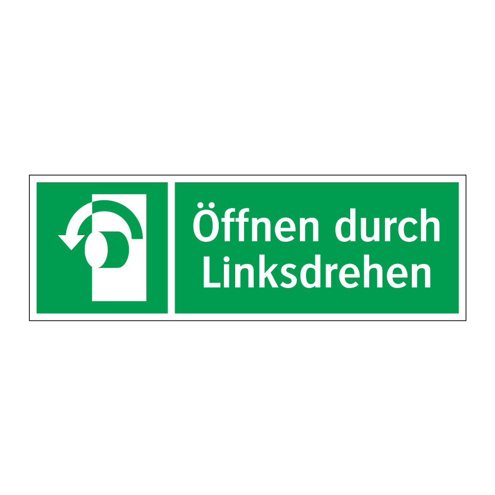 Öffnen durch Linksdrehen