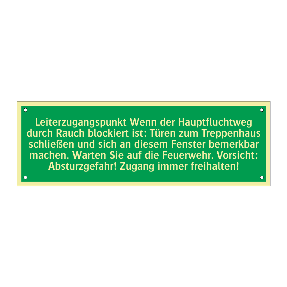 Leiterzugangspunkt Wenn der Hauptfluchtweg durch Rauch blockiert ist /../