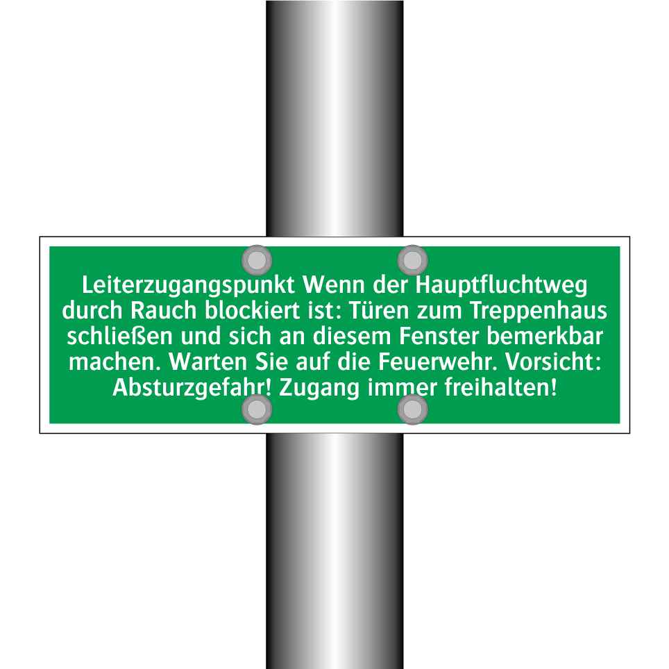 Leiterzugangspunkt Wenn der Hauptfluchtweg durch Rauch blockiert ist /../