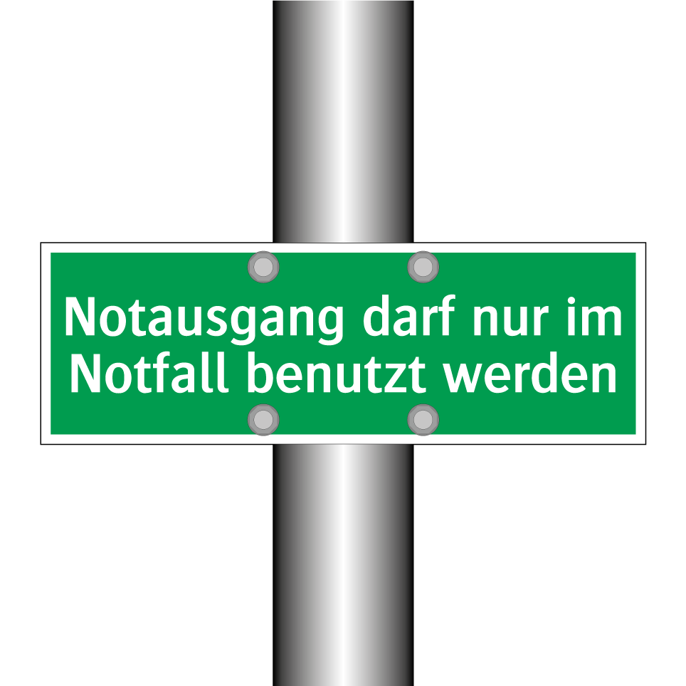 Notausgang darf nur im Notfall benutzt werden
