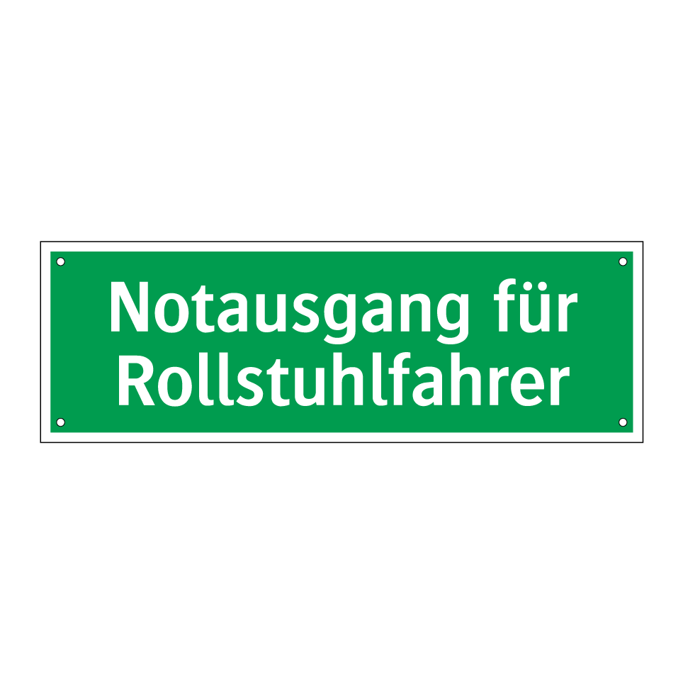 Notausgang für Rollstuhlfahrer