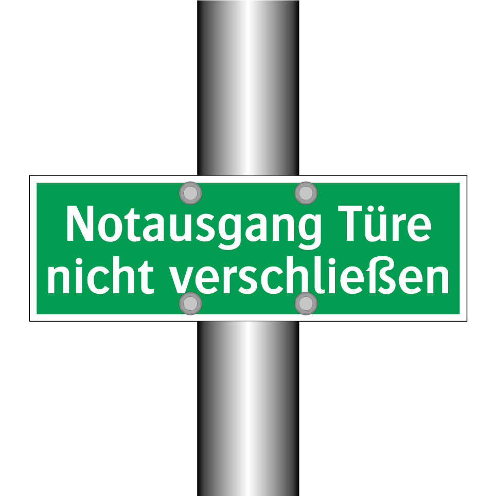 Notausgang Türe nicht verschließen