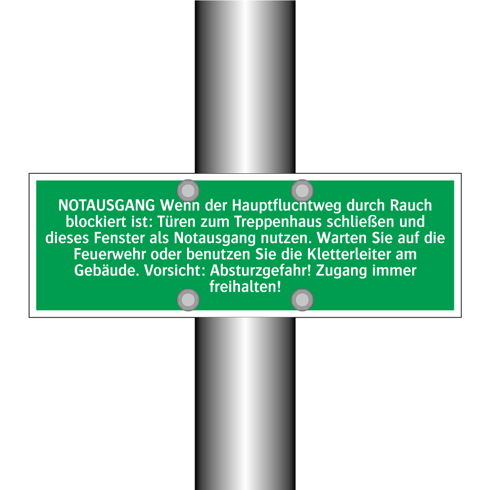 NOTAUSGANG Wenn der Hauptfluchtweg durch Rauch blockiert ist /../