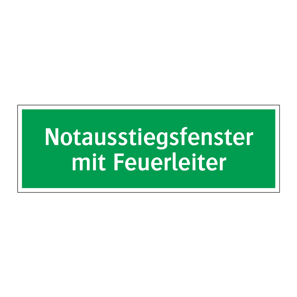 Notausstiegsfenster mit Feuerleiter