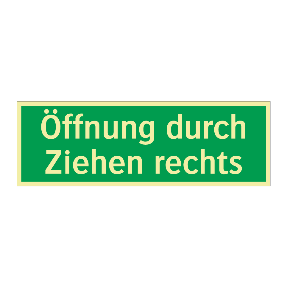 Öffnung durch Ziehen rechts