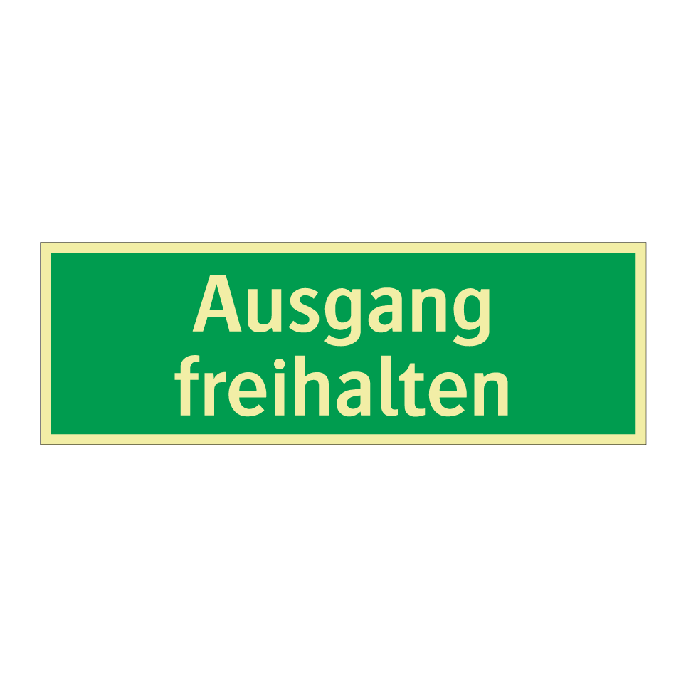 Ausgang freihalten