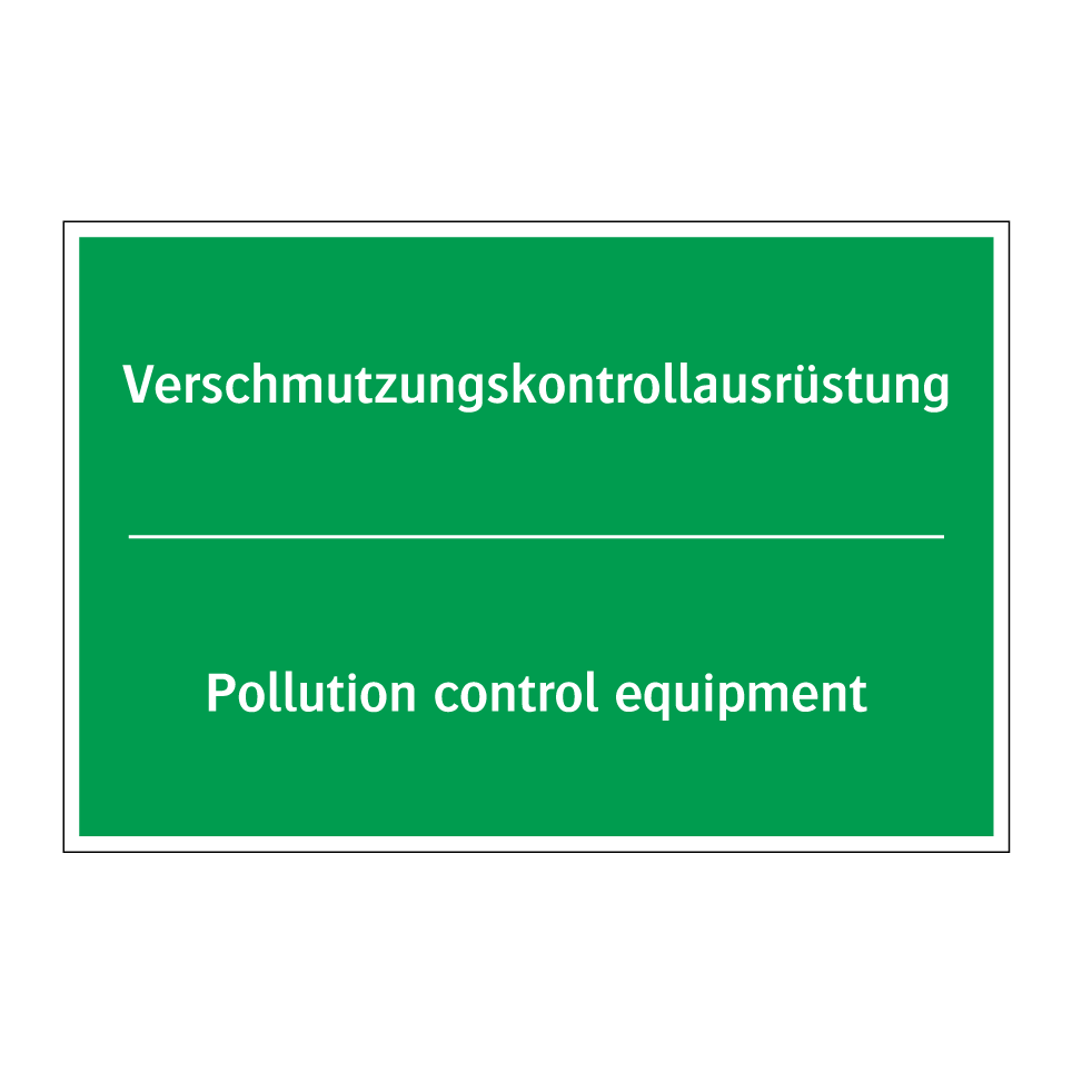 Verschmutzungskontrollausrüstung /.../ - Pollution control equipment