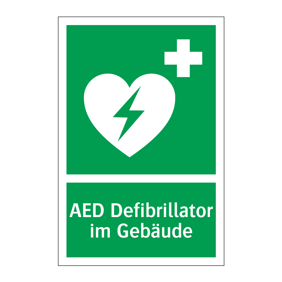 AED Defibrillator im Gebäude