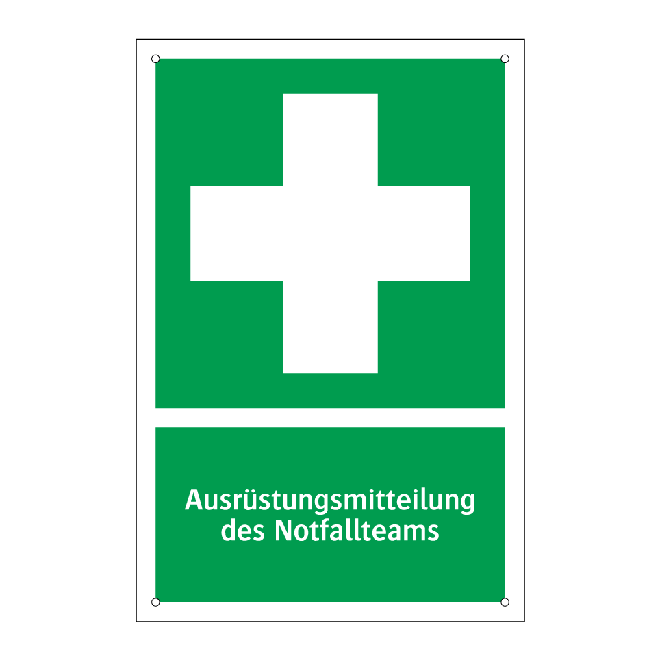 Ausrüstungsmitteilung des Notfallteams