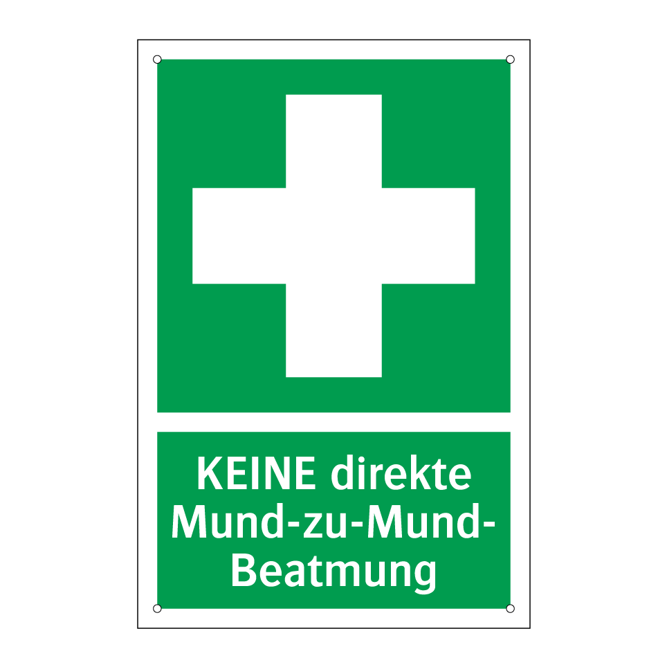 KEINE direkte Mund-zu-Mund- Beatmung
