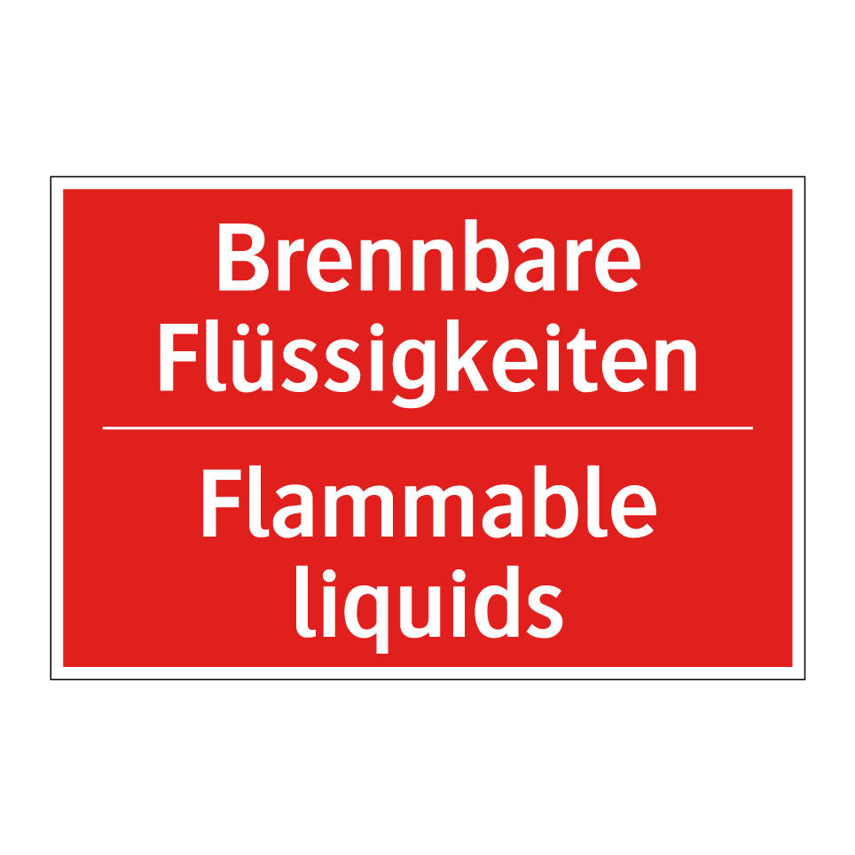 Brennbare Flüssigkeiten - Flammable liquids