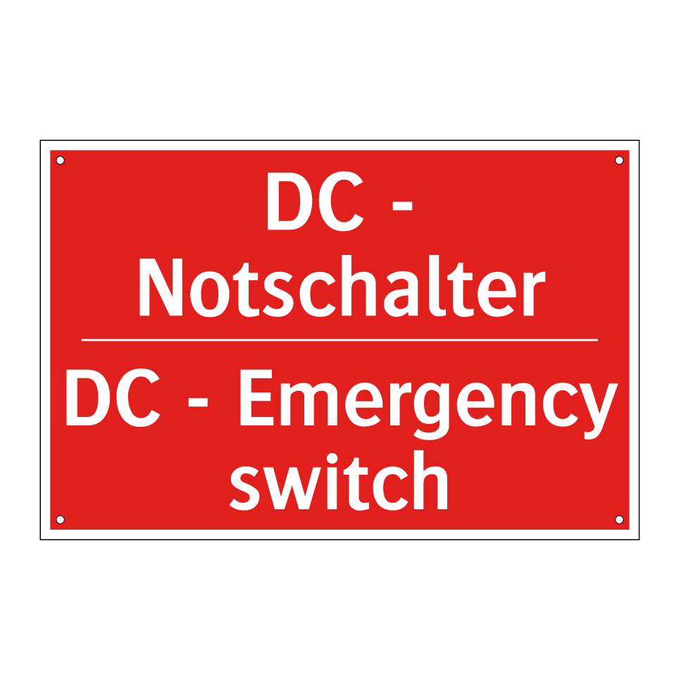 DC - Notschalter - DC - Emergency switch