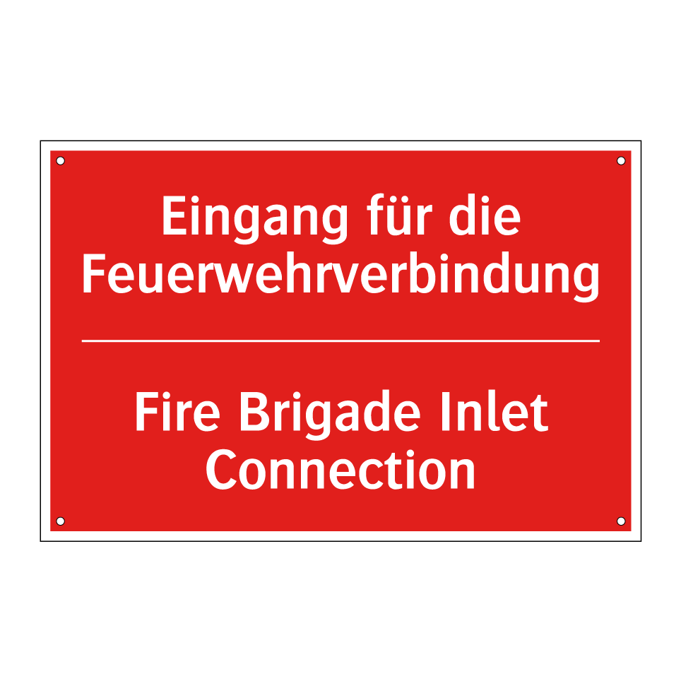 Eingang für die Feuerwehrverbindung/.../ - Fire Brigade Inlet Connection