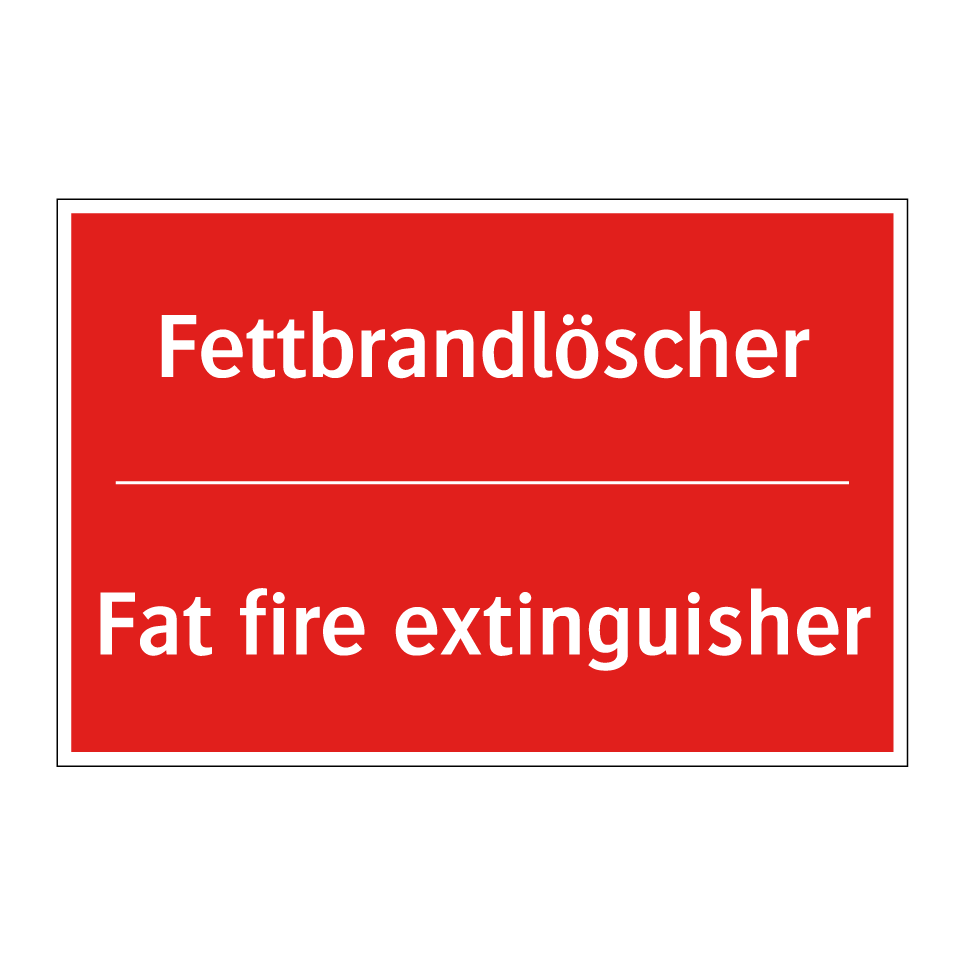 Fettbrandlöscher - Fat fire extinguisher