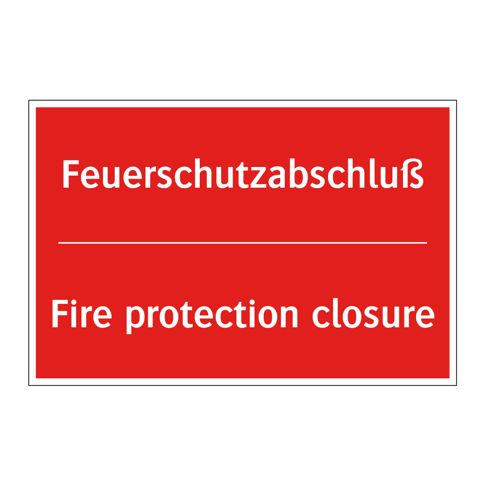 Feuerschutzabschluß - Fire protection closure