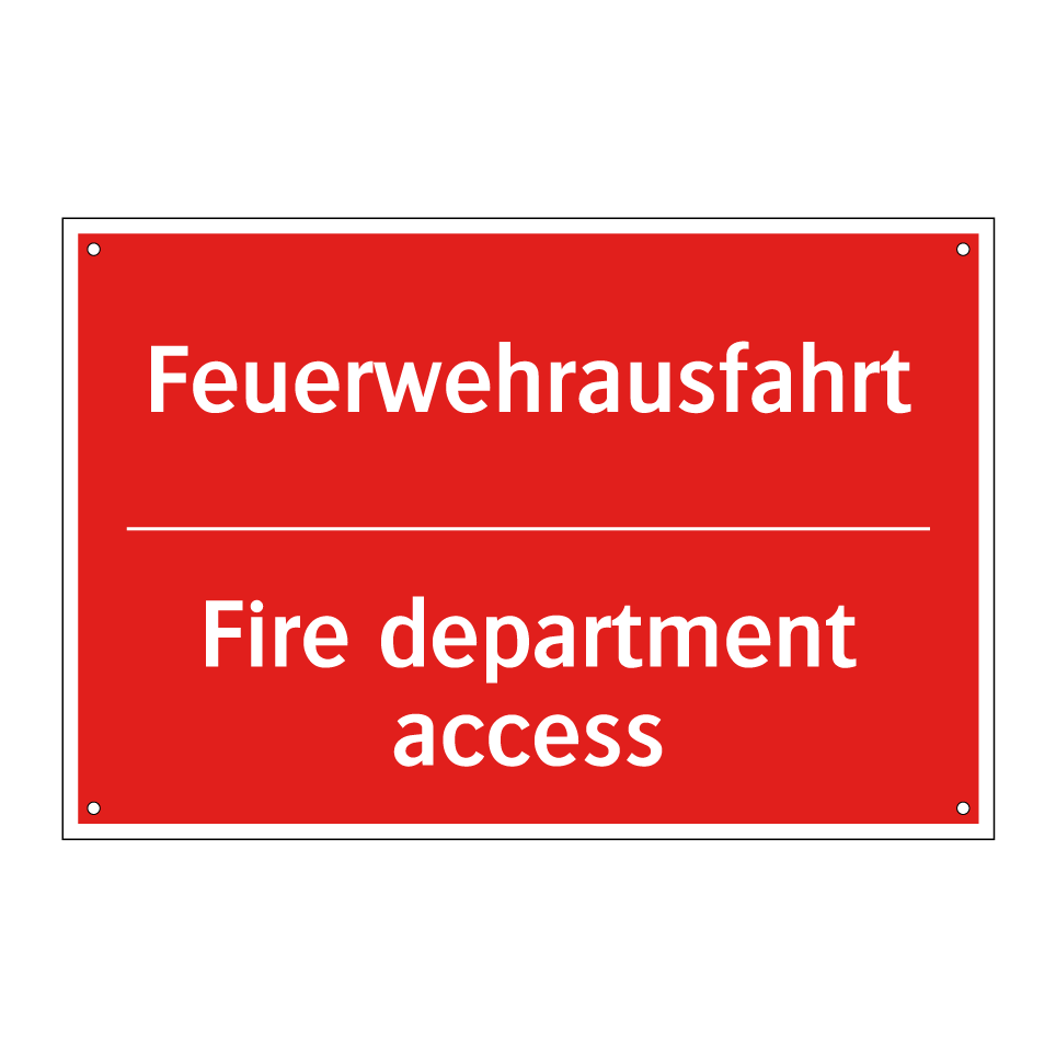 Feuerwehrausfahrt - Fire department access