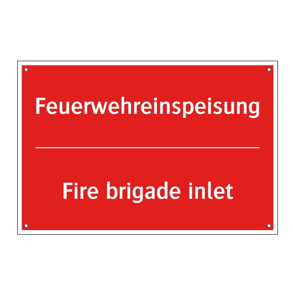 Feuerwehreinspeisung - Fire brigade inlet