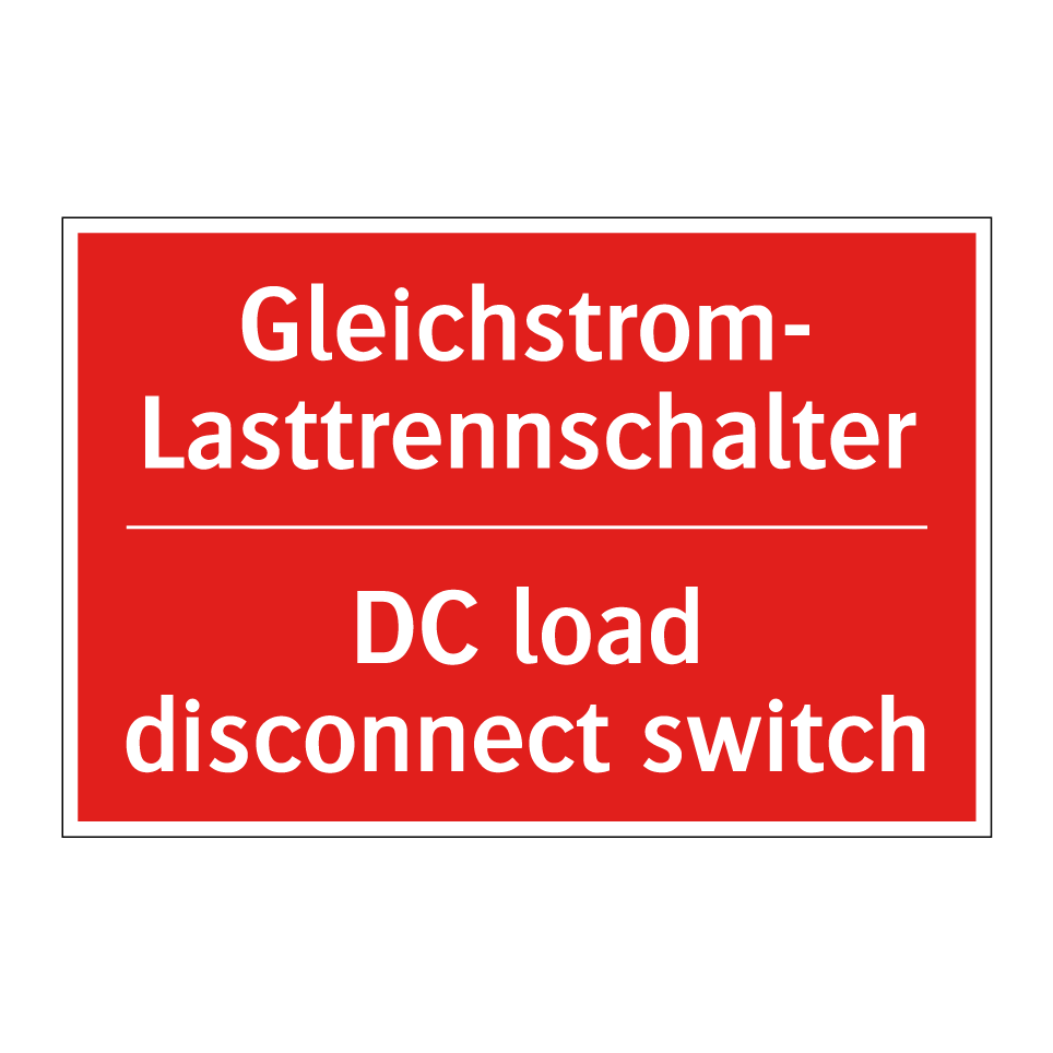 Gleichstrom-Lasttrennschalter - DC load disconnect switch