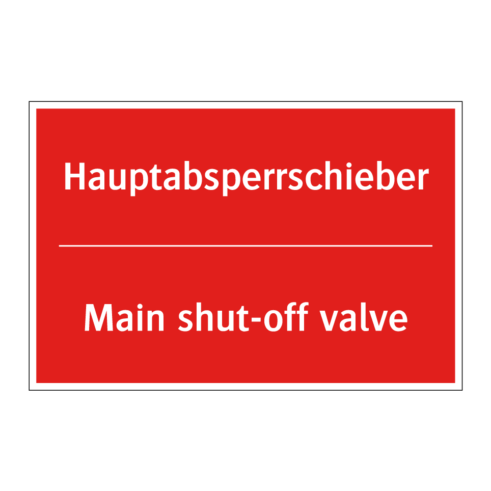 Hauptabsperrschieber - Main shut-off valve