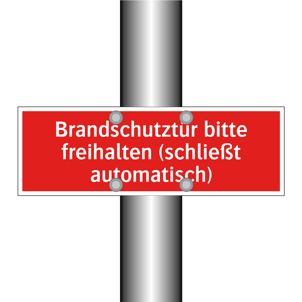 Brandschutztür bitte freihalten (schließt automatisch)