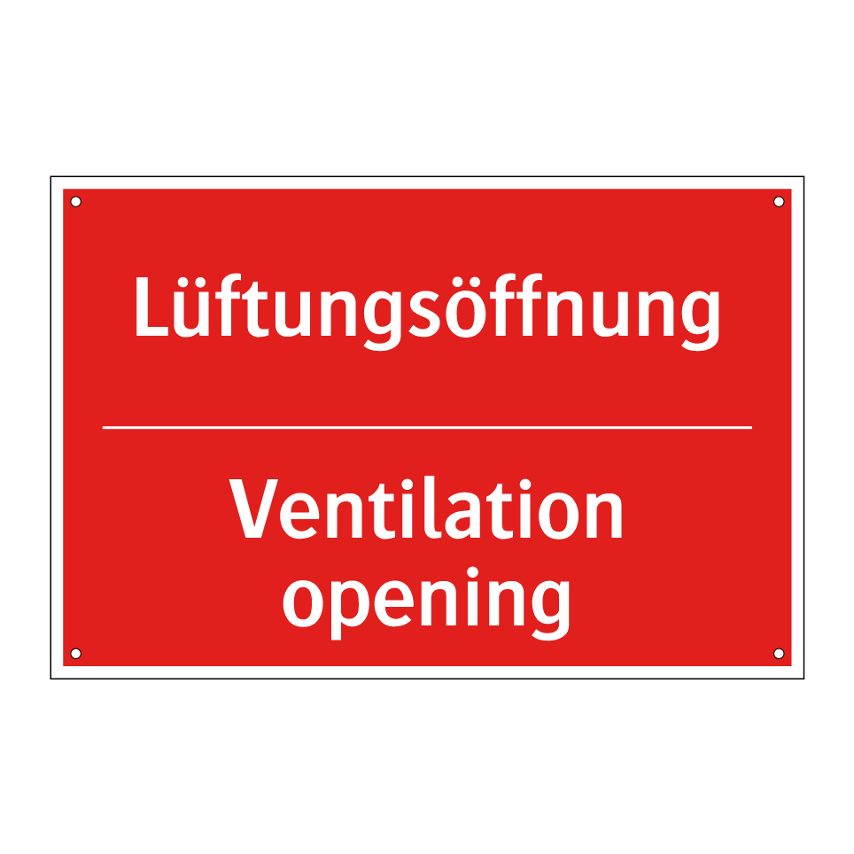 Lüftungsöffnung - Ventilation opening