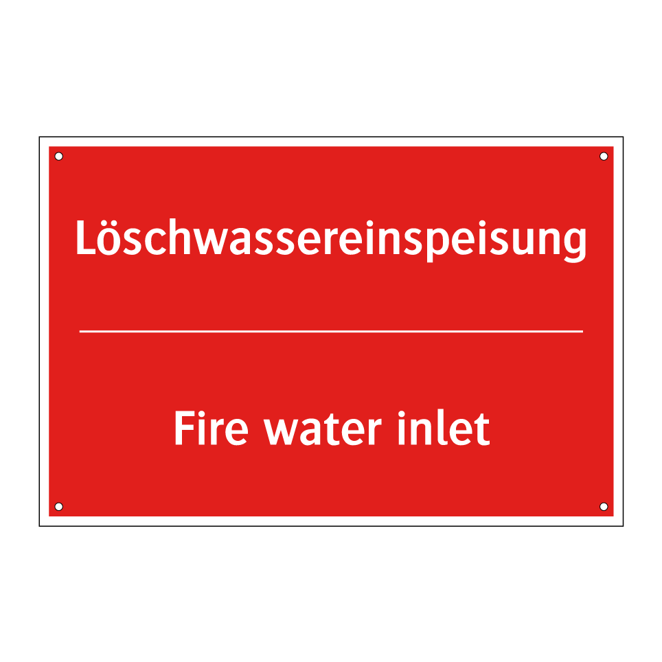 Löschwassereinspeisung - Fire water inlet
