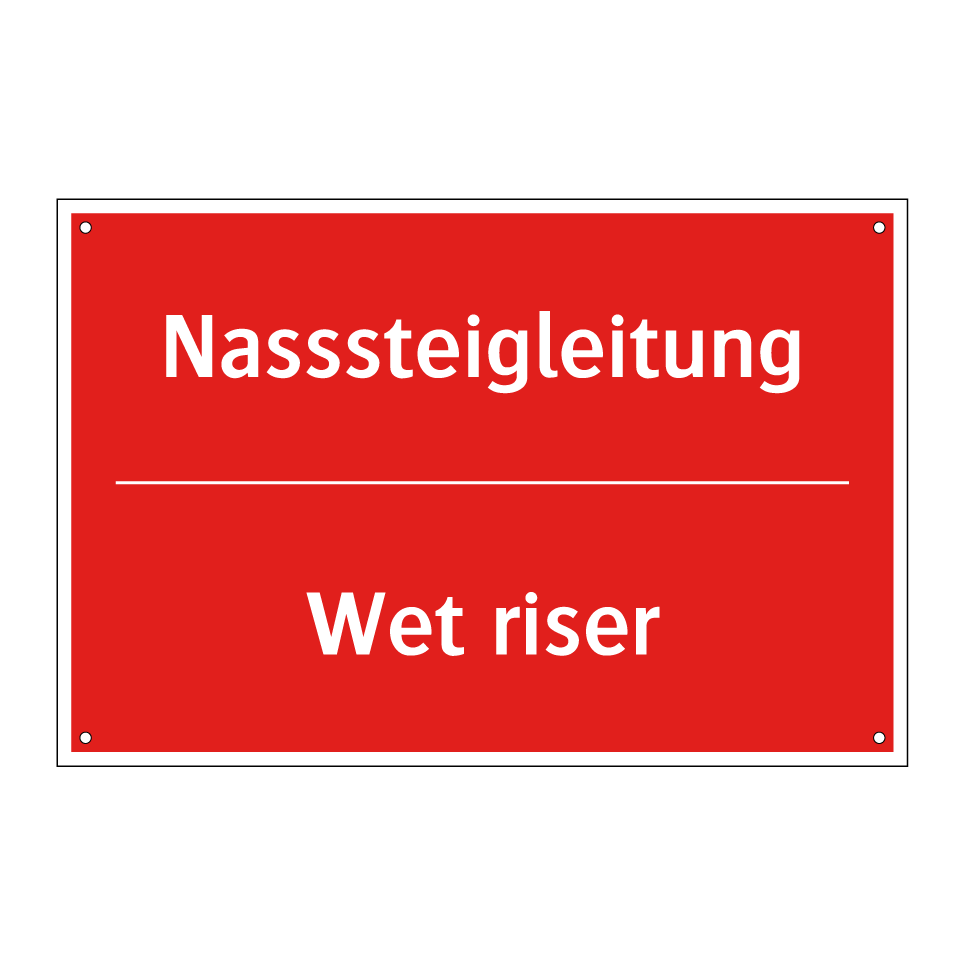 Nasssteigleitung - Wet riser
