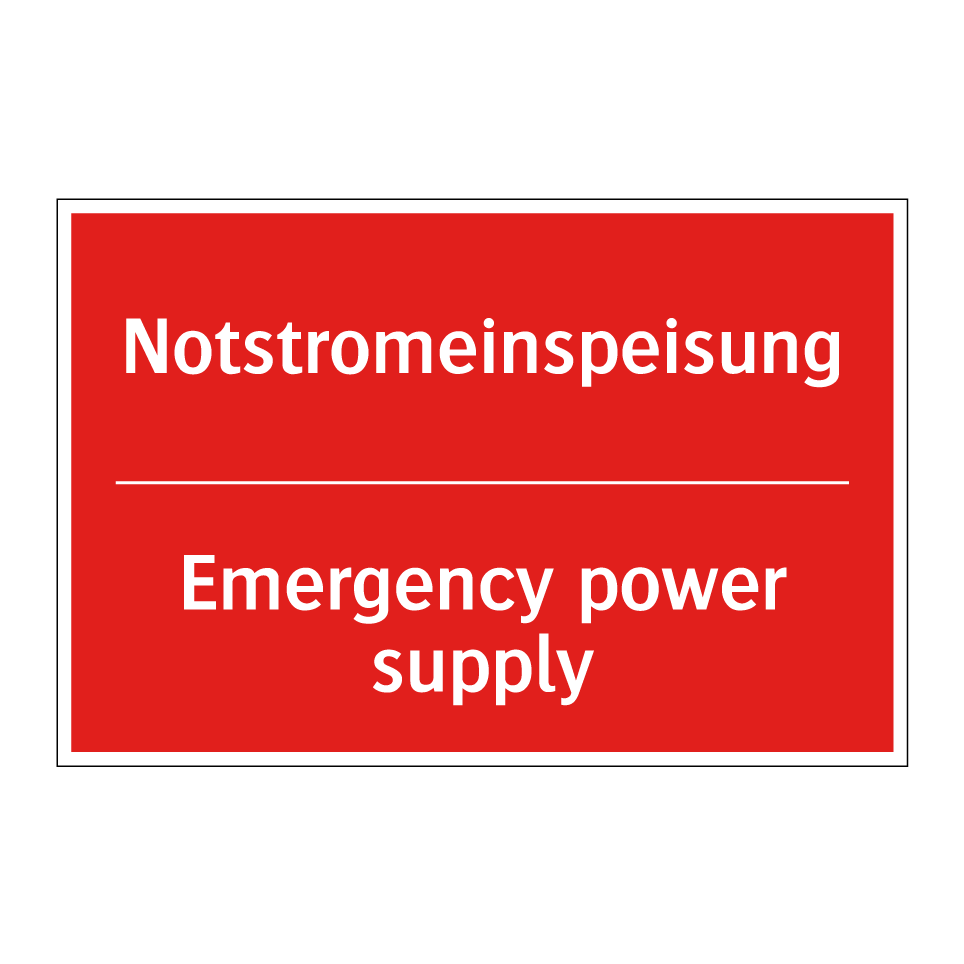Notstromeinspeisung - Emergency power supply