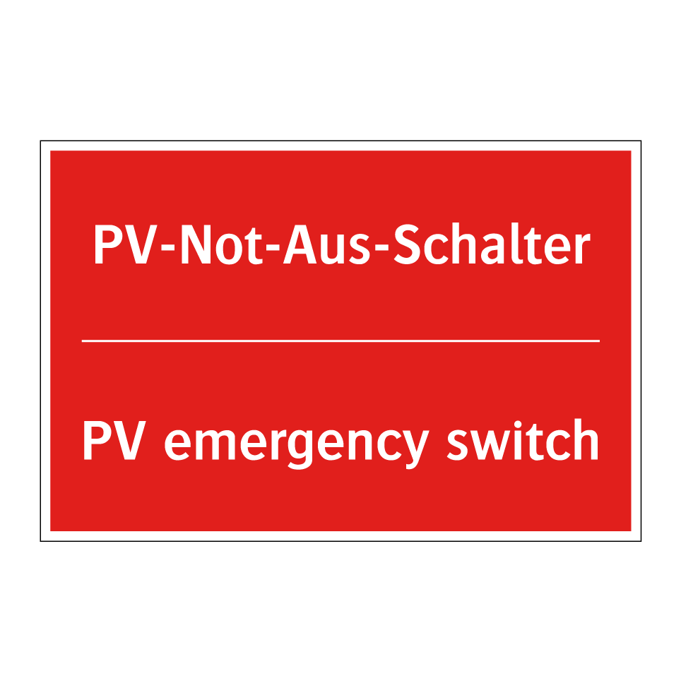 PV-Not-Aus-Schalter - PV emergency switch