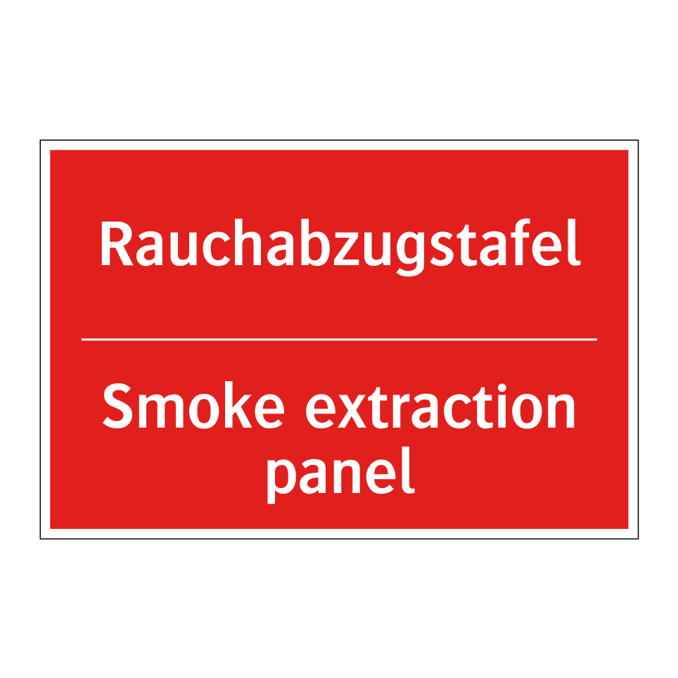 Rauchabzugstafel - Smoke extraction panel