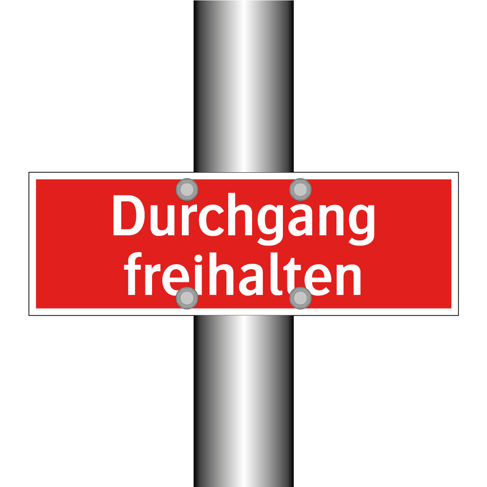 Durchgang freihalten
