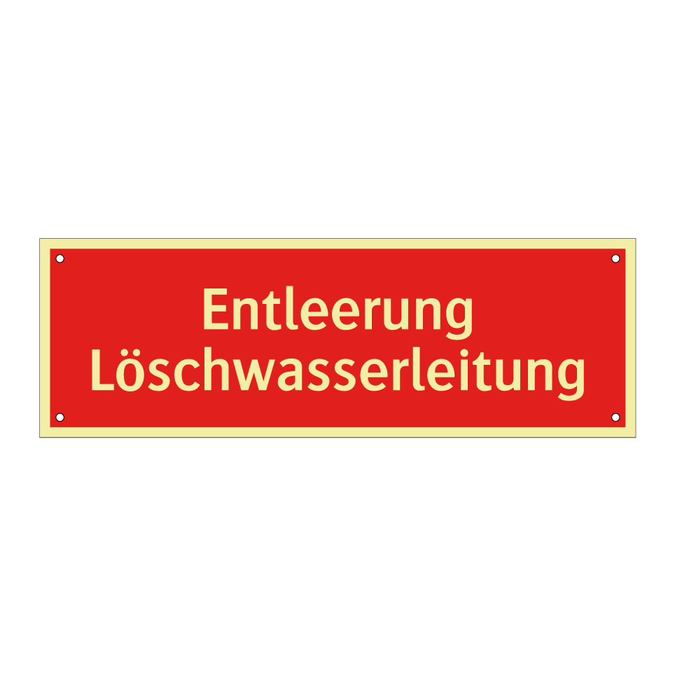 Entleerung Löschwasserleitung