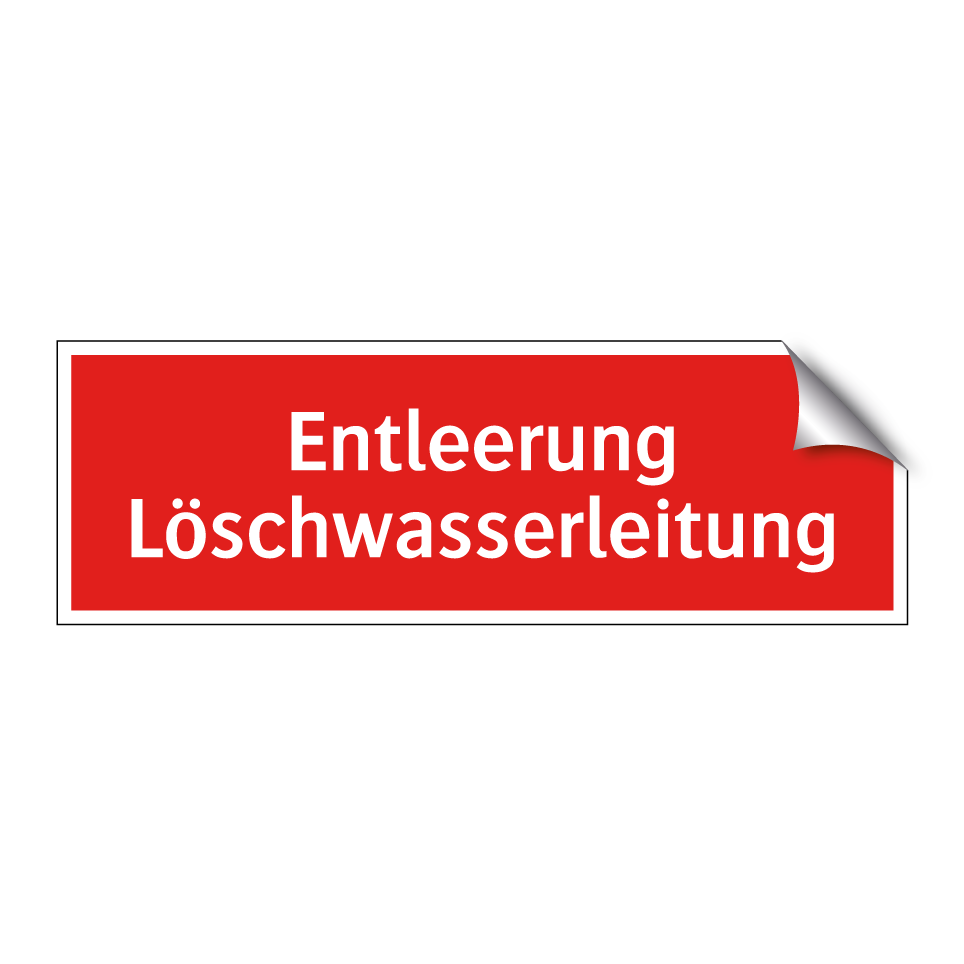 Entleerung Löschwasserleitung