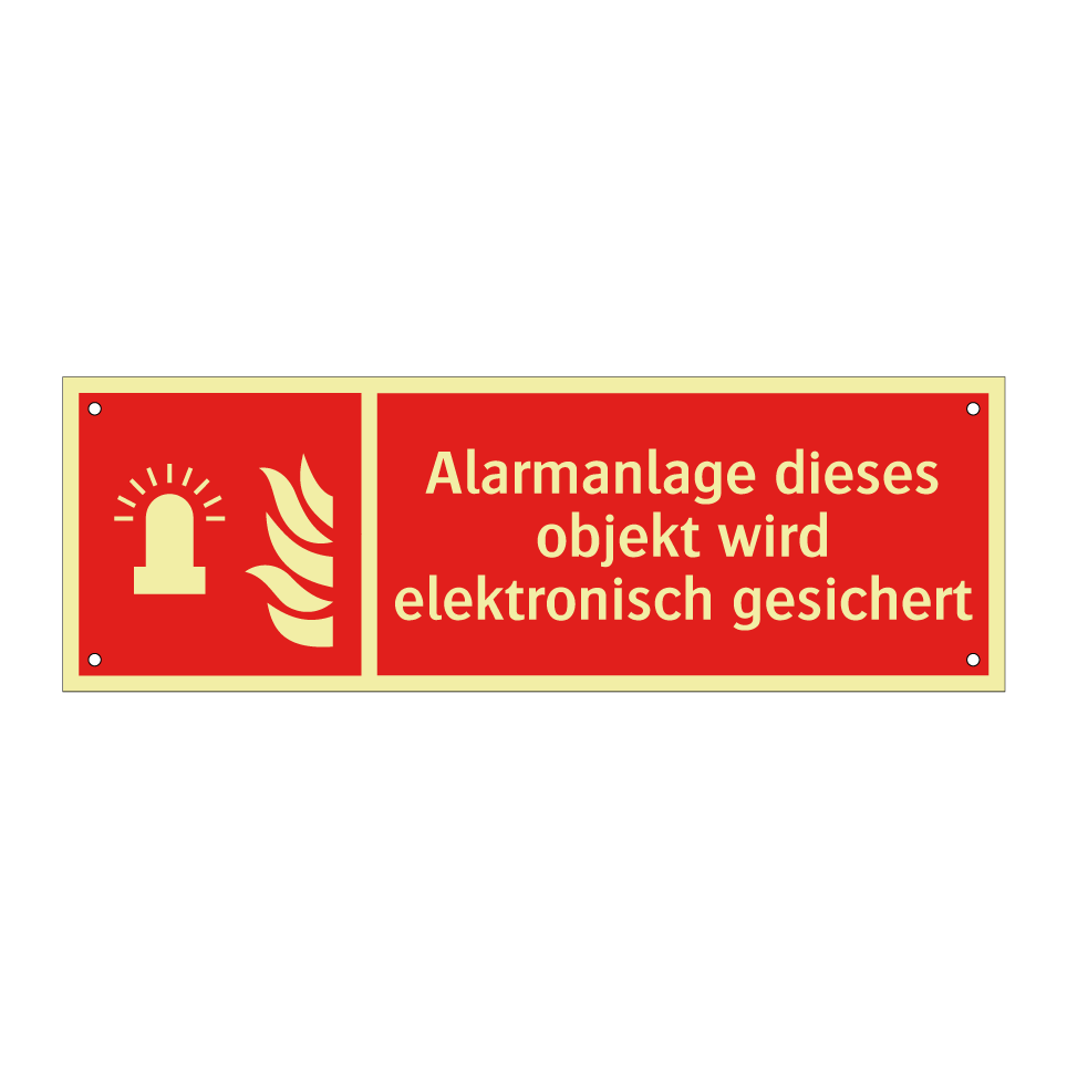 Alarmanlage dieses objekt wird elektronisch gesichert