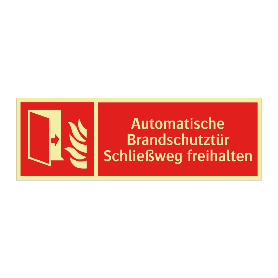 Automatische Brandschutztür Schließweg freihalten