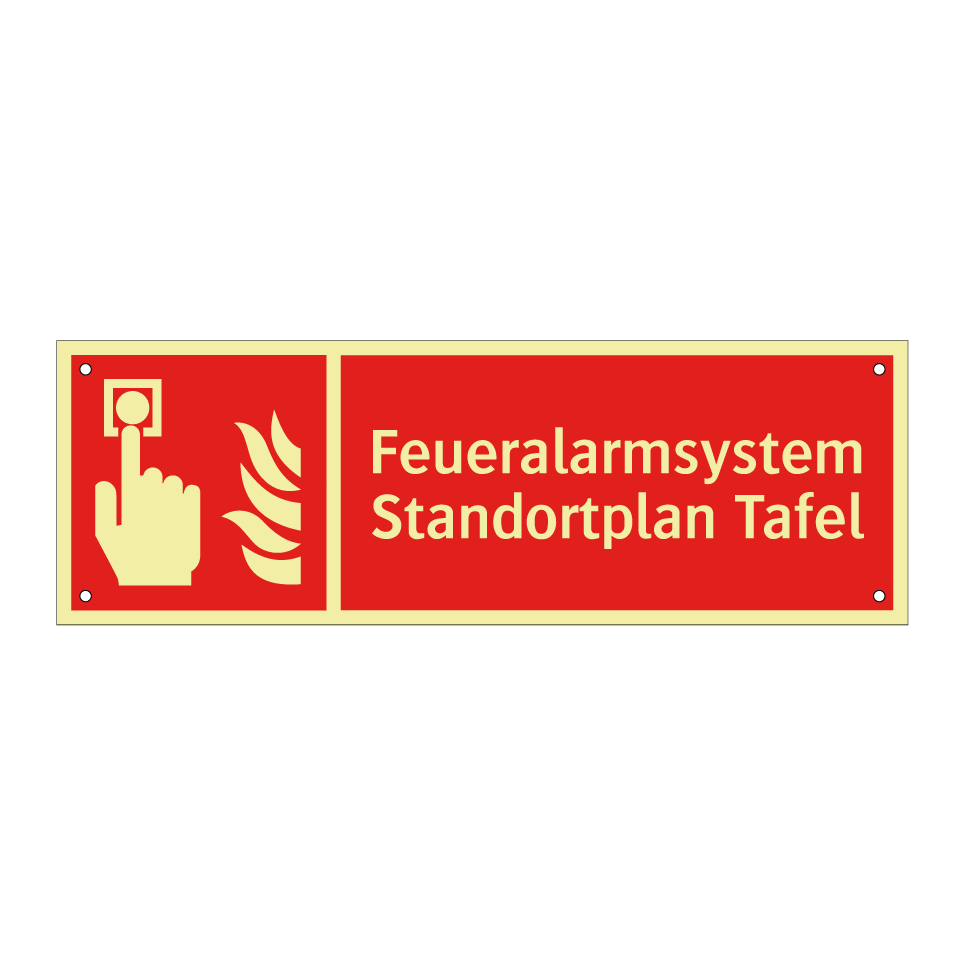 Feueralarmsystem Standortplan Tafel