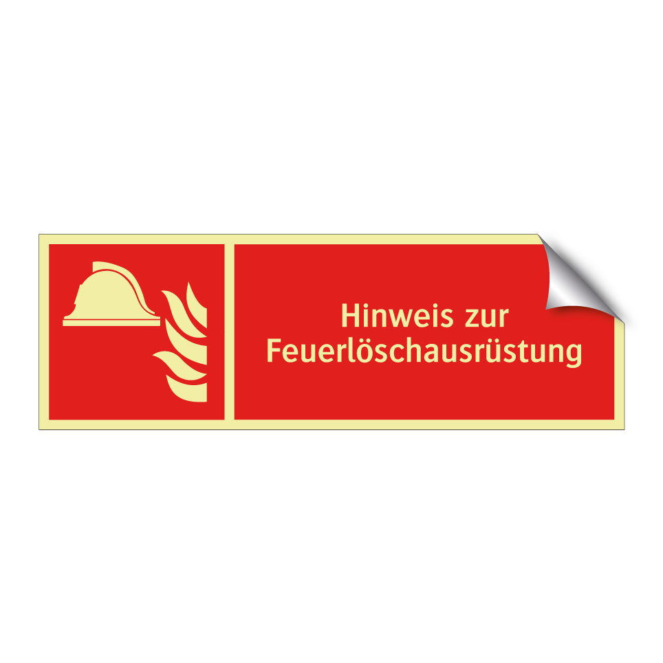 Hinweis zur Feuerlöschausrüstung