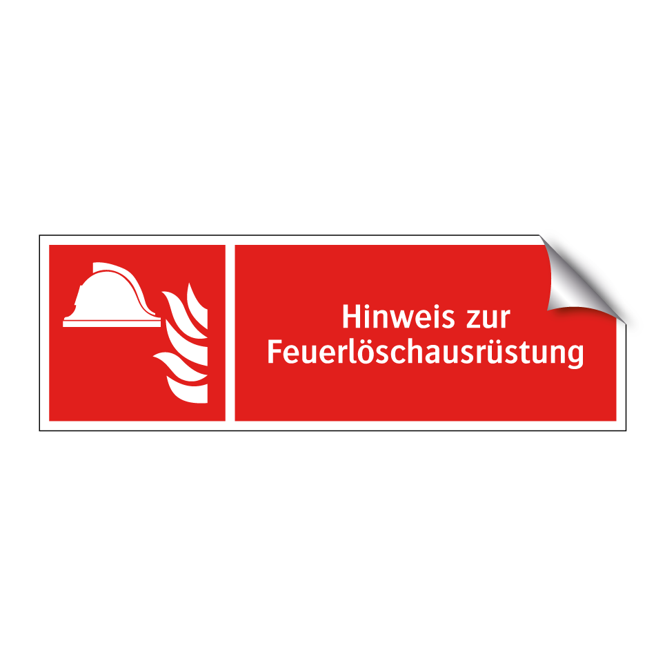 Hinweis zur Feuerlöschausrüstung